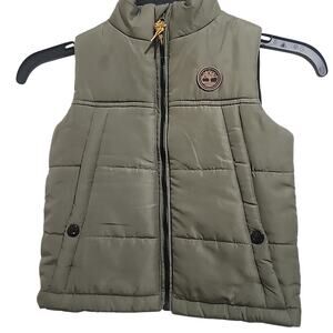 Boys 2T Timberland Puffer Vest Quilted Dark Green